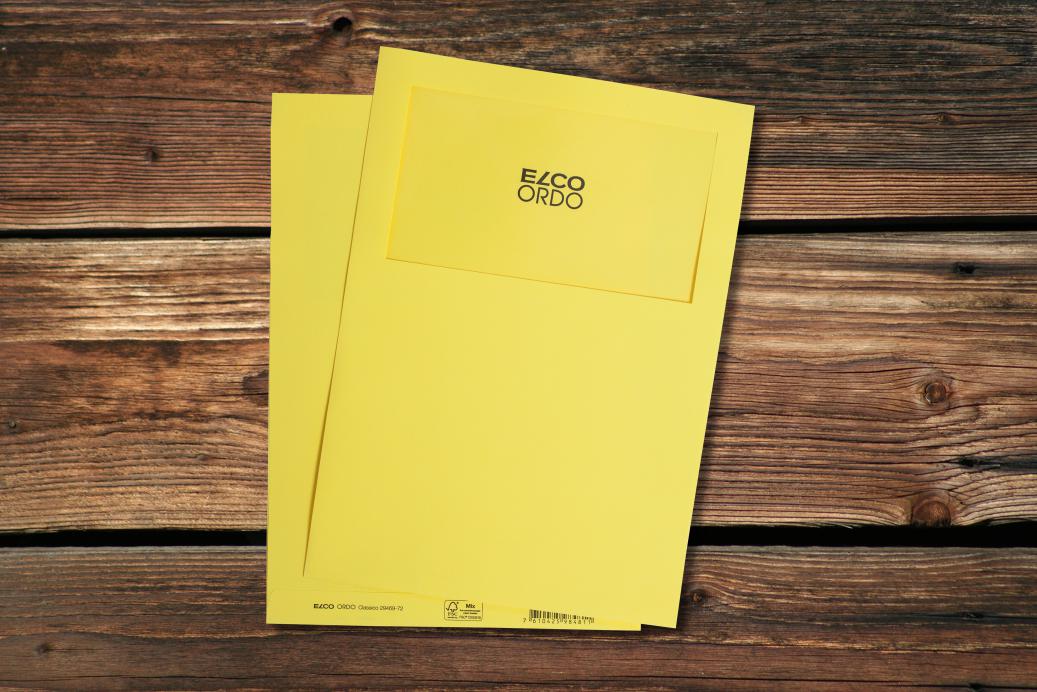 Ordnungsmappen mit Sichtfenster 220x310 mm Intensivgelb 120 g/qm